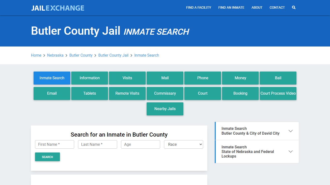 Butler County Jail, NE Inmate Search: Roster & Mugshots